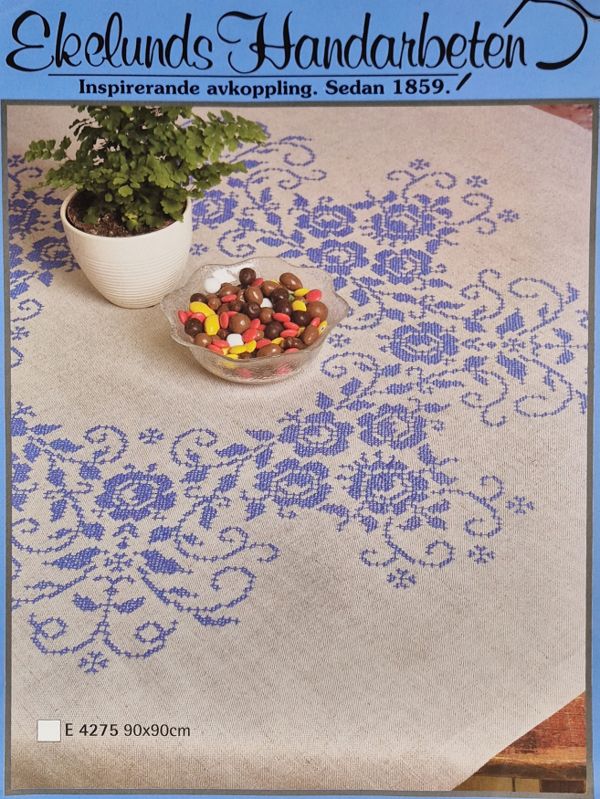 đš Broderiduk Ekelunds 4275 - Lin/Bomull 90x90cm Förritad