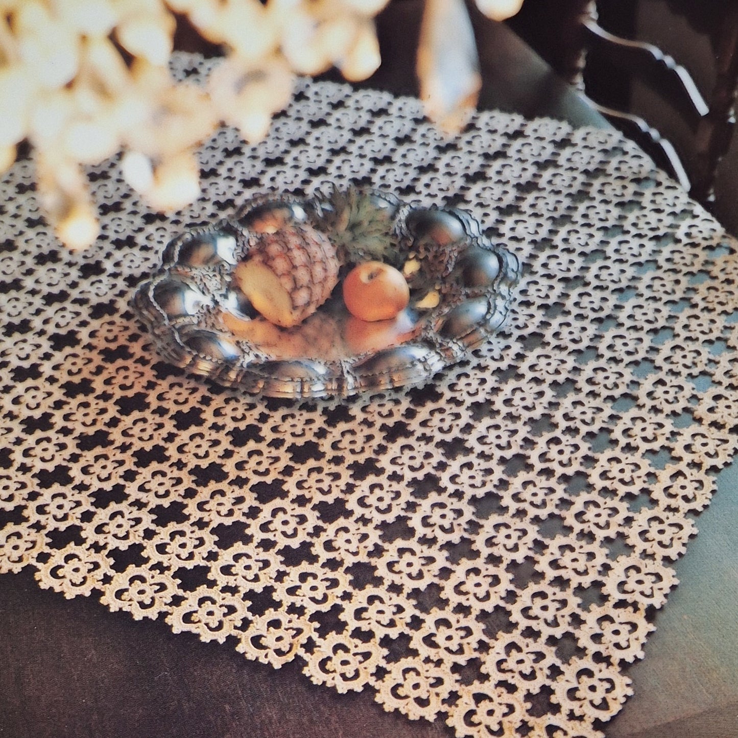 Vintage dukmönster –Blomrutan