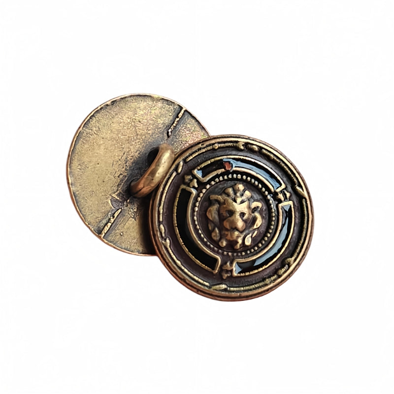 Metallknapp Leo 15mm
