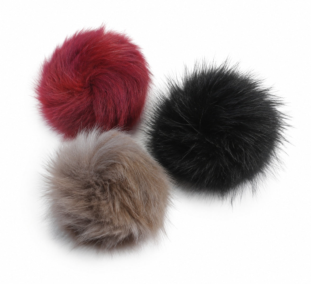 Pompom äkta kanin – 7 cm mösstofs