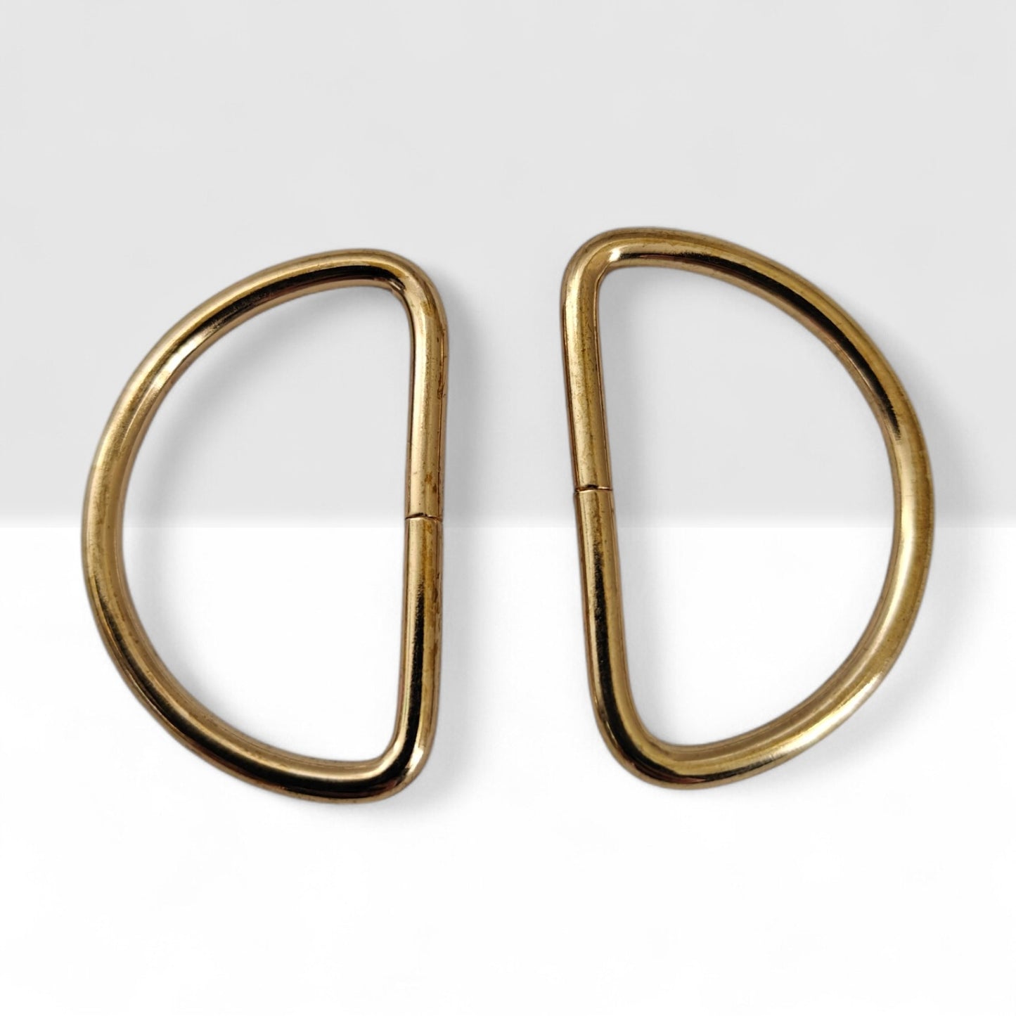 Väskbeslag D-ringar 38mm guldfärgade