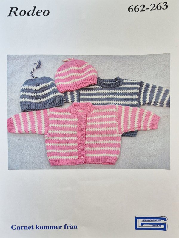 Barntröja och Mössa Mönster - Gratis Stickmönster PDF 8/4 Garn - NavaGarn