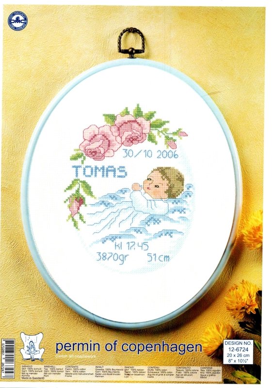 đ¶ Broderi Kit Dop Permin - Komplett Set 20x26cm - NavaGarn