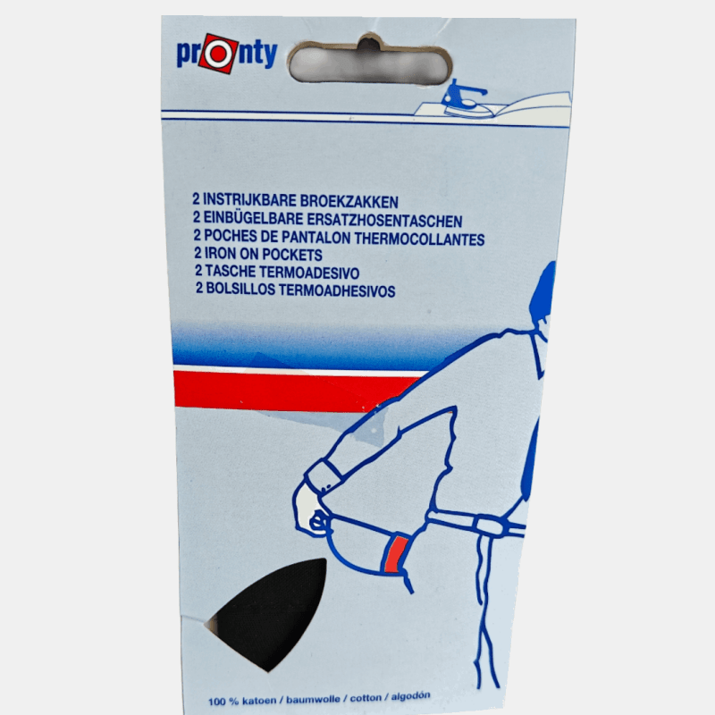 Färdig Ficka till Byxor - Reparationsficka 100% Bomull Stryk/Sy - NavaGarn