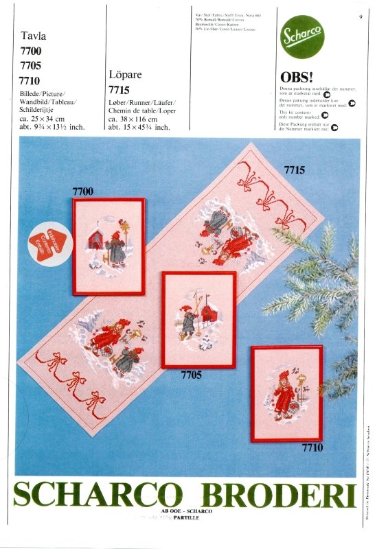 🎄 Jultavla Carl Larsson - Korsstygn 25x34cm Scharco Design - NavaGarn