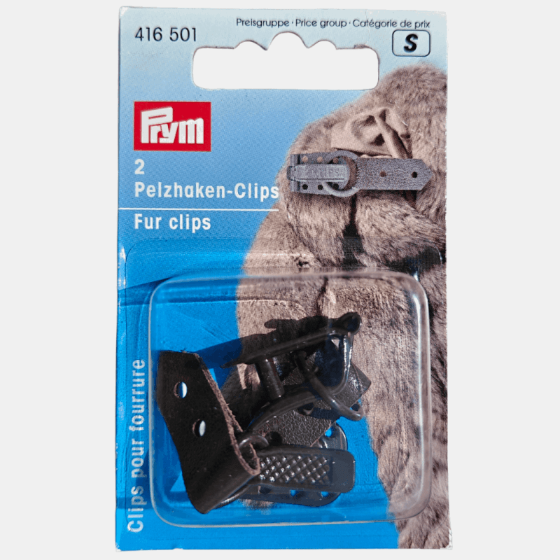 Pälshake med Clips Prym 23,5x15mm - Hakar för Tjocka Plagg Brun - NavaGarn