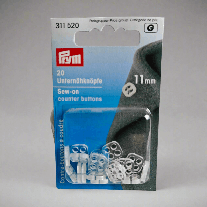 Prym Motknapp 11mm Plast - Förstärkningsknappar 20 - pack - NavaGarn