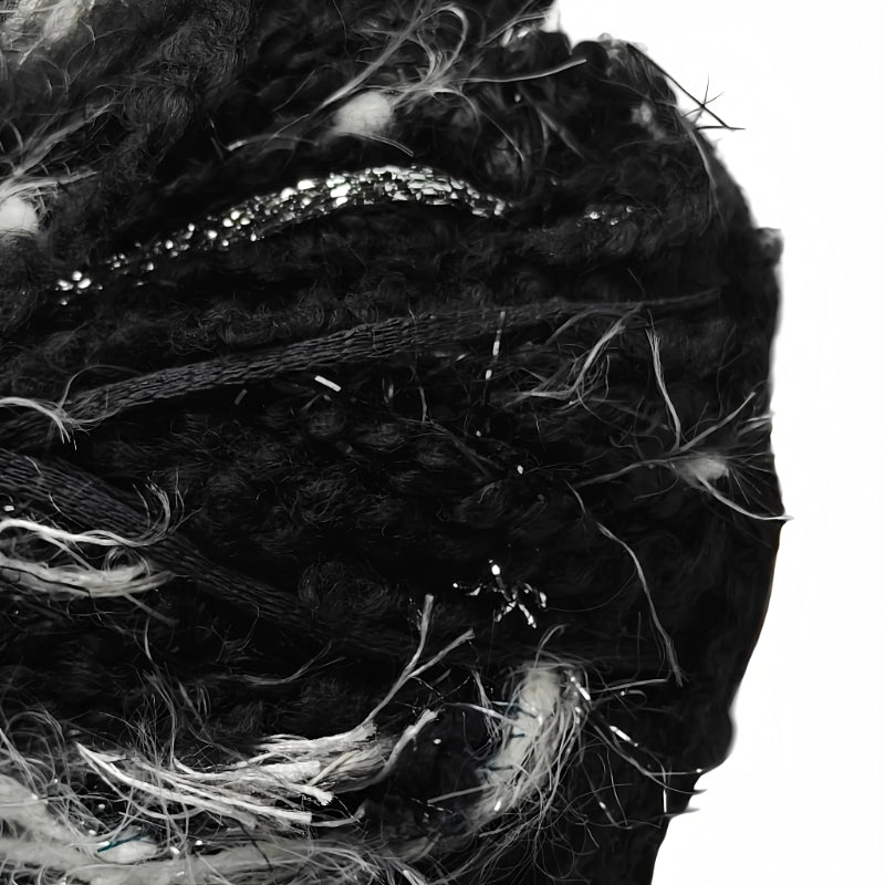 Onion Knit Silver Chanel Black - Lyxigt Glittergarn 60g