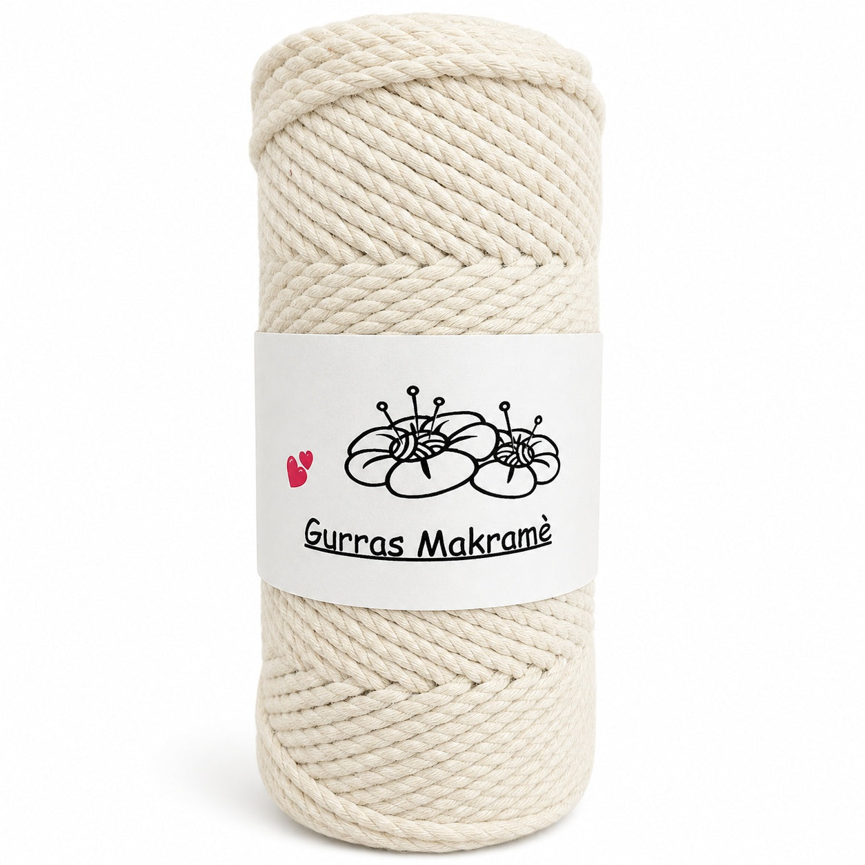 Gurras Sjömansmakramé 4 mm – Bomullsgarn 250 g (100 m)