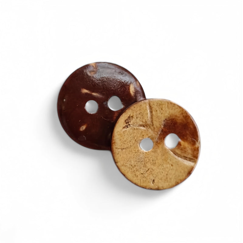 Kokosknapp 12mm - Plastknapp med Kokosimitation