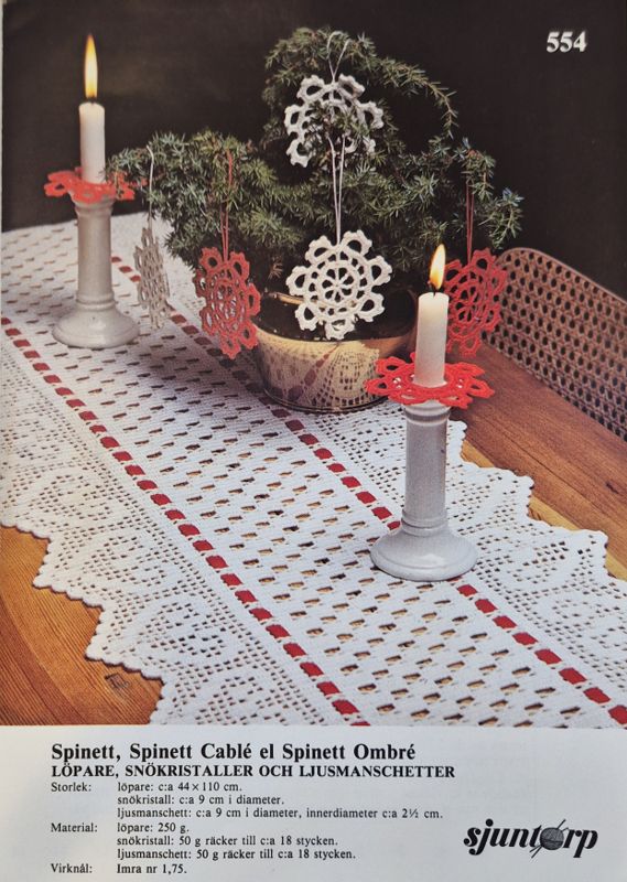 Löpare, snökristaller och ljusmanschetter