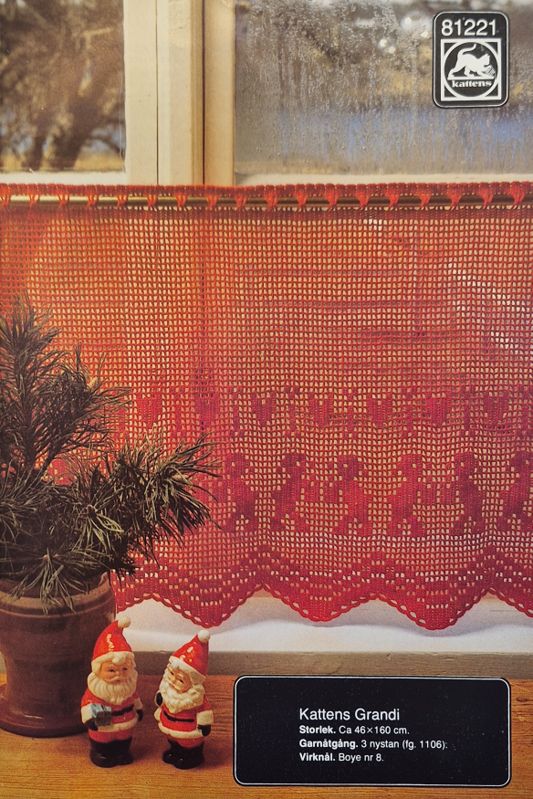 Julgardin - Virkmönster Marks&Katten 81221