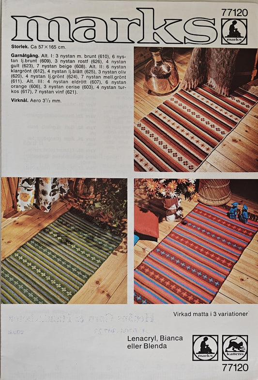 Vintage virkmönster – Mattor | M&K nr 77120 | Original mönster