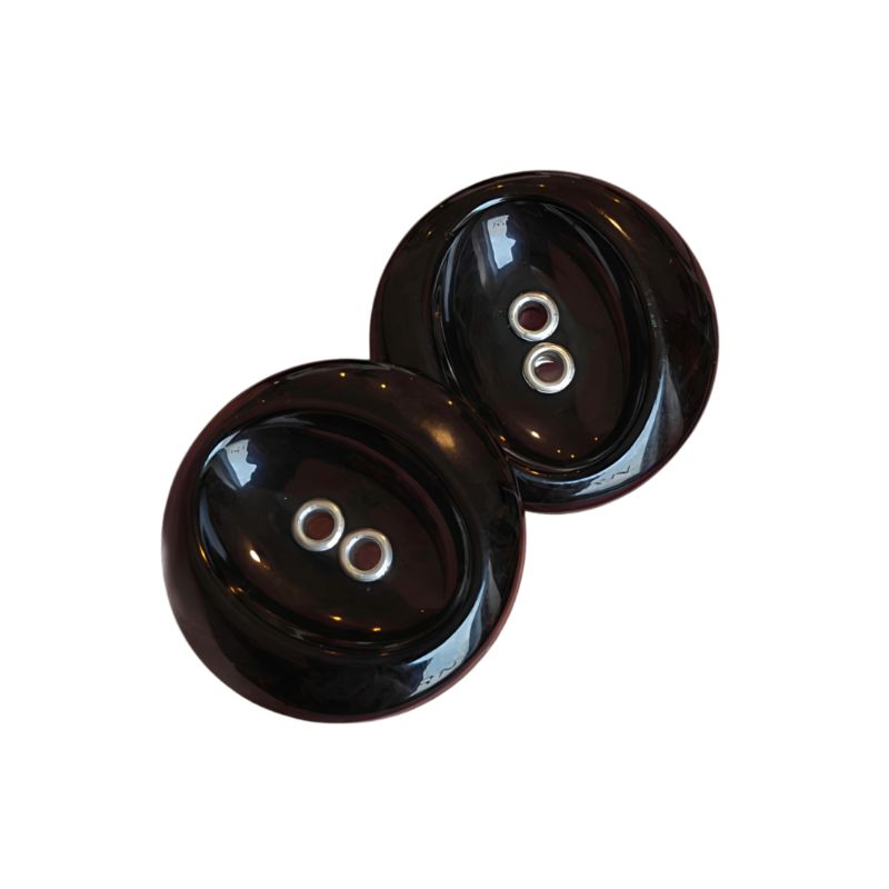 Stor plastknapp - Svart - Nava