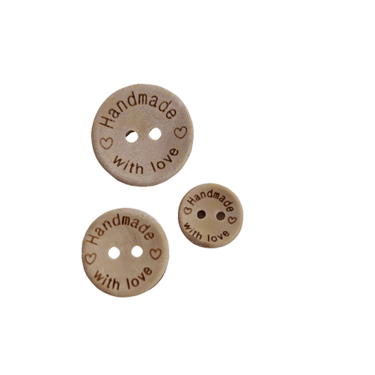 Set om 3 with love knappar - NavaGarn