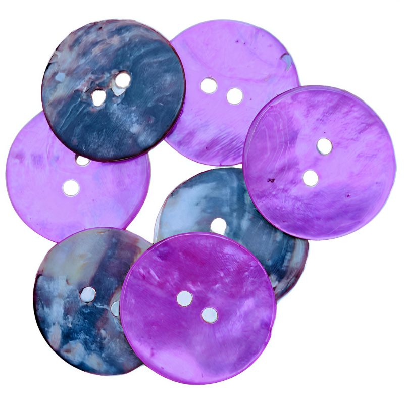 Snäcksskalsknapp Lila - Naturknappar 4-pack 🌿