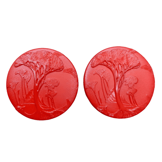 Stor knapp med träd - NavaGarn