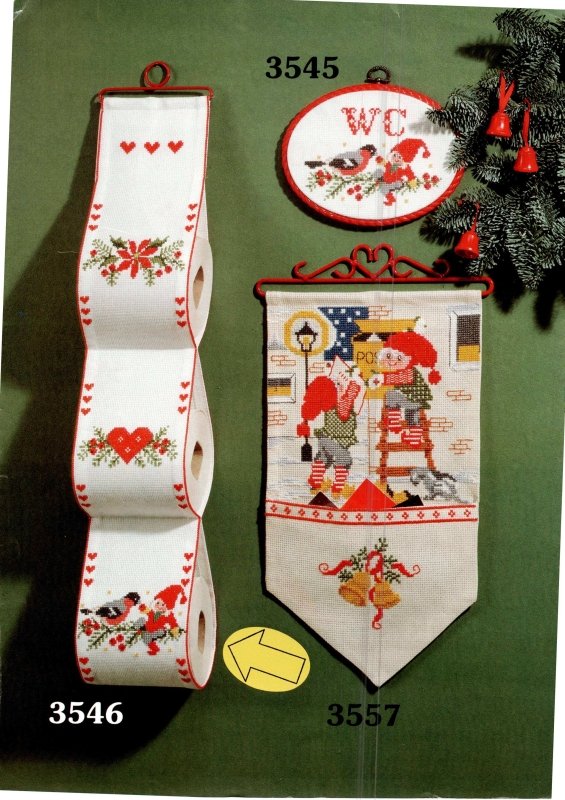 Toalettrullehållare Ekelunds 3546 - Korsstygn Med Beslag - NavaGarn