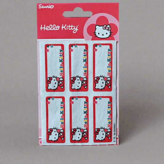 Tygettiketter Hello Kitty - Strykbara Etiketter Bomull & Polyester - NavaGarn