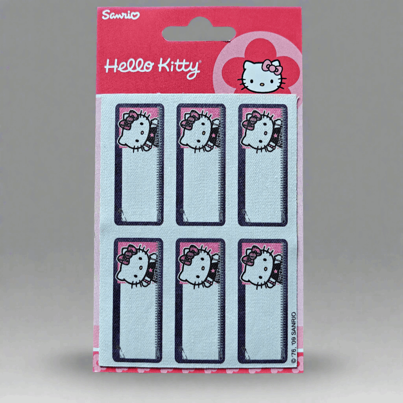 Tygettiketter Hello Kitty - Strykbara Etiketter Bomull & Polyester - NavaGarn