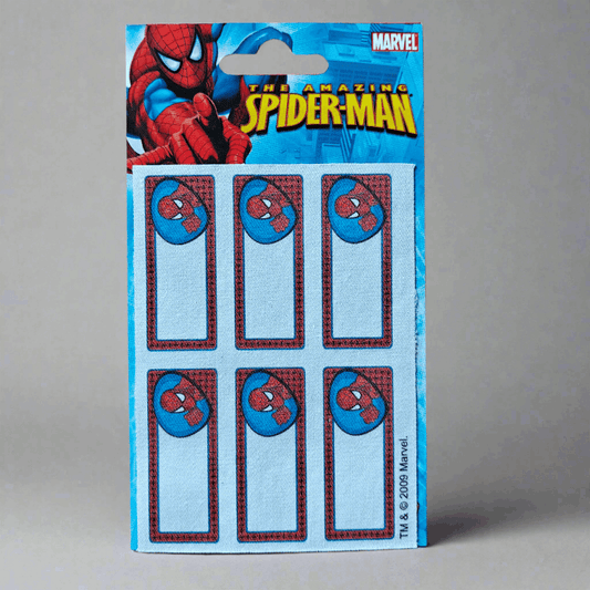 Tygettiketter Spider - man - Strykbara Etiketter Bomull & Polyester - NavaGarn