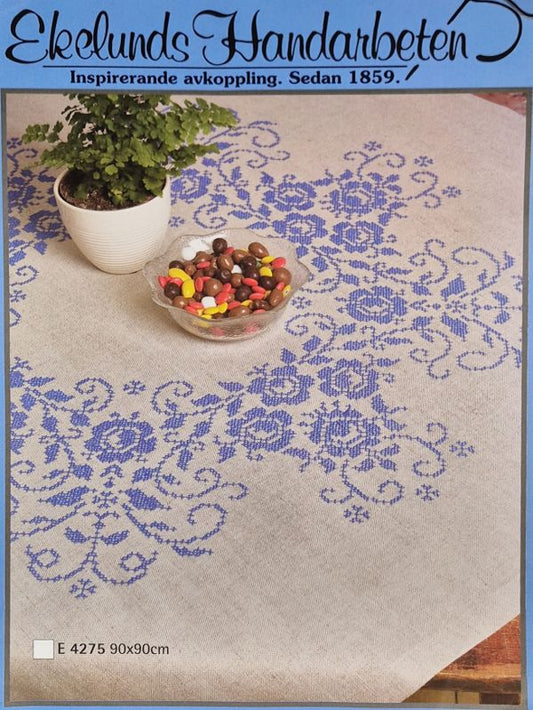 🎨 Broderiduk Ekelunds 4275 - Lin/Bomull 90x90cm Förritad