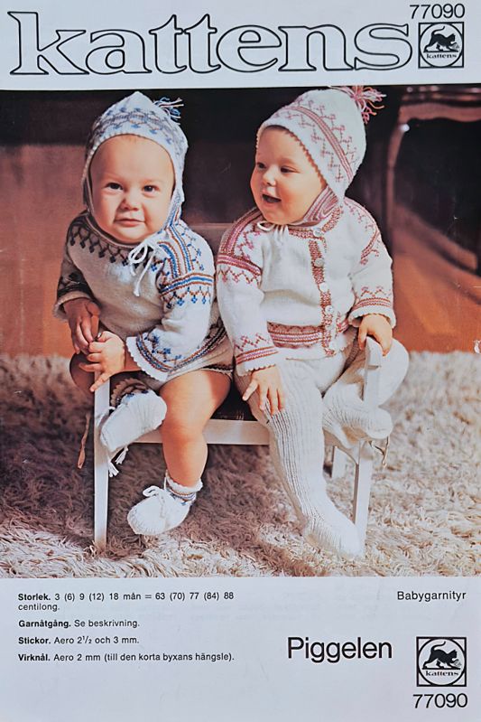 Vintage Stickmönster 77090 Marks&Katten 1970-tal - Retro Original Barnkläder
