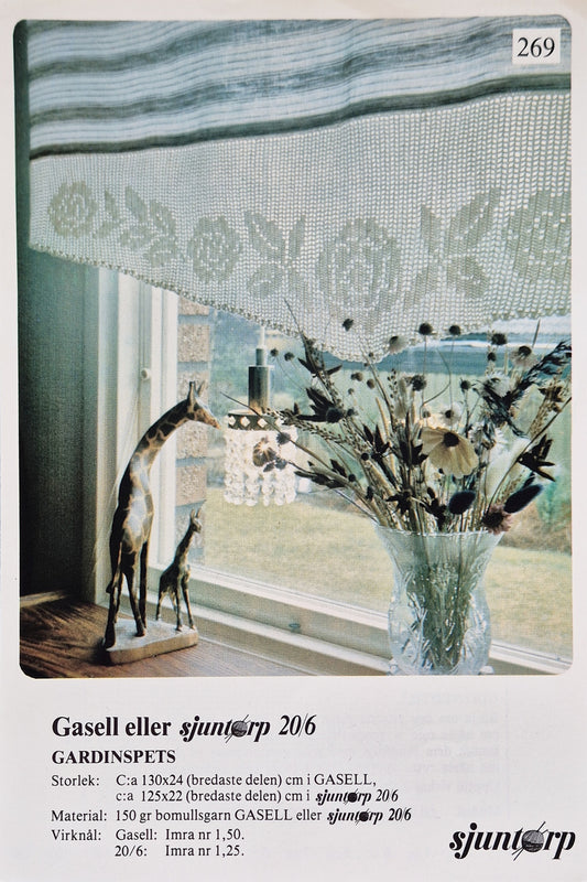 Vintage virkmönster – Gardinspets 269| Original mönster