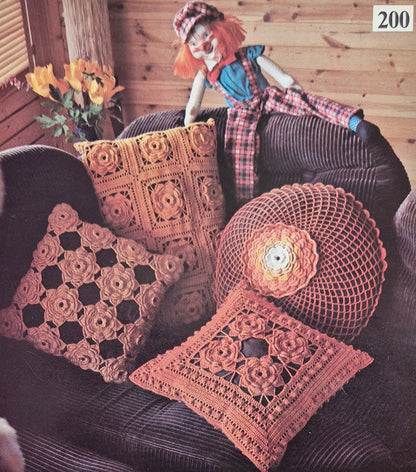 Vintage virk- och stickmönster – kuddar | Originalmönster