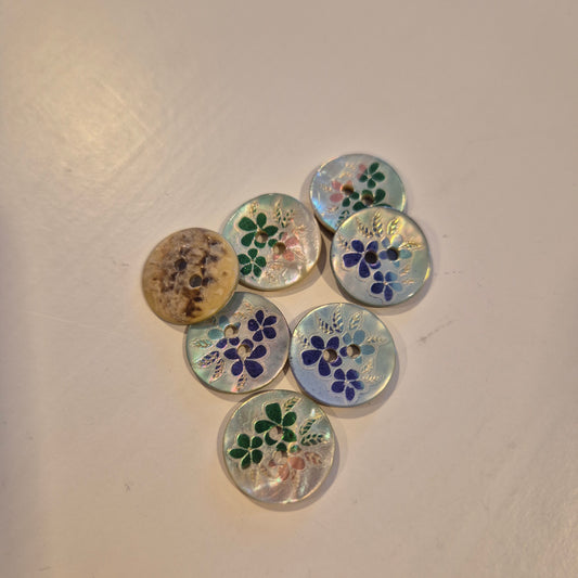 Äkta knapp av snäckskal - 2-pack🌿