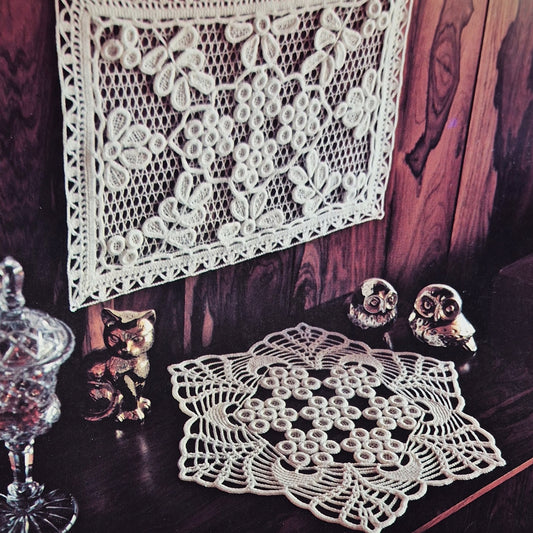 Vintage dukmönster – väggprydnad och duk i Mesh/spets