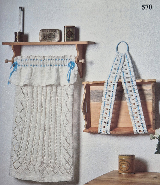 Vintage mönster – stickad Paradhandduk och brickband