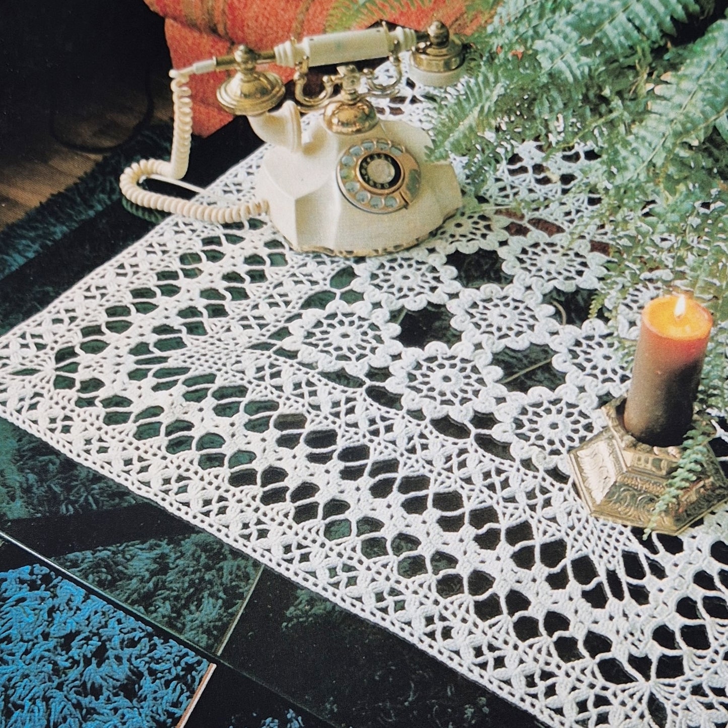 Vintage mönster - fyrkantsblommor