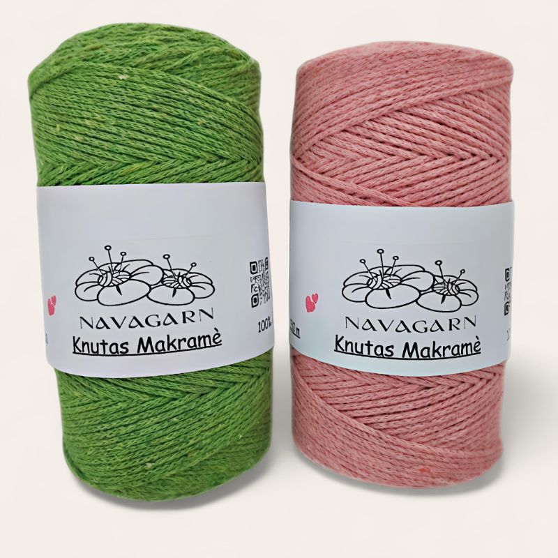 Makramégarn 2 mm – Bomull 250 g (250 m)