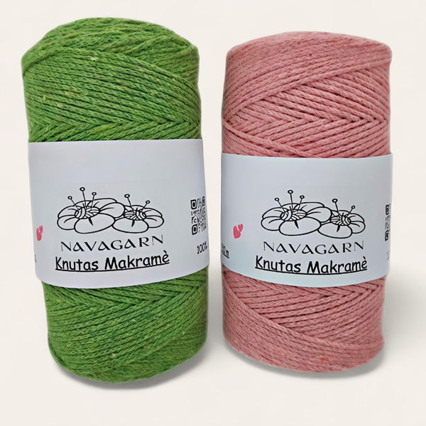 Makramégarn 2 mm – Bomull 250 g (250 m)