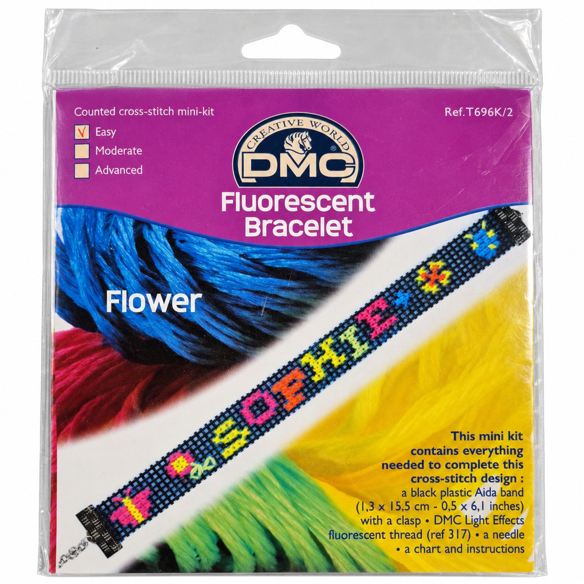DMC Fluorescent Bracelet – nybörjare lätta 