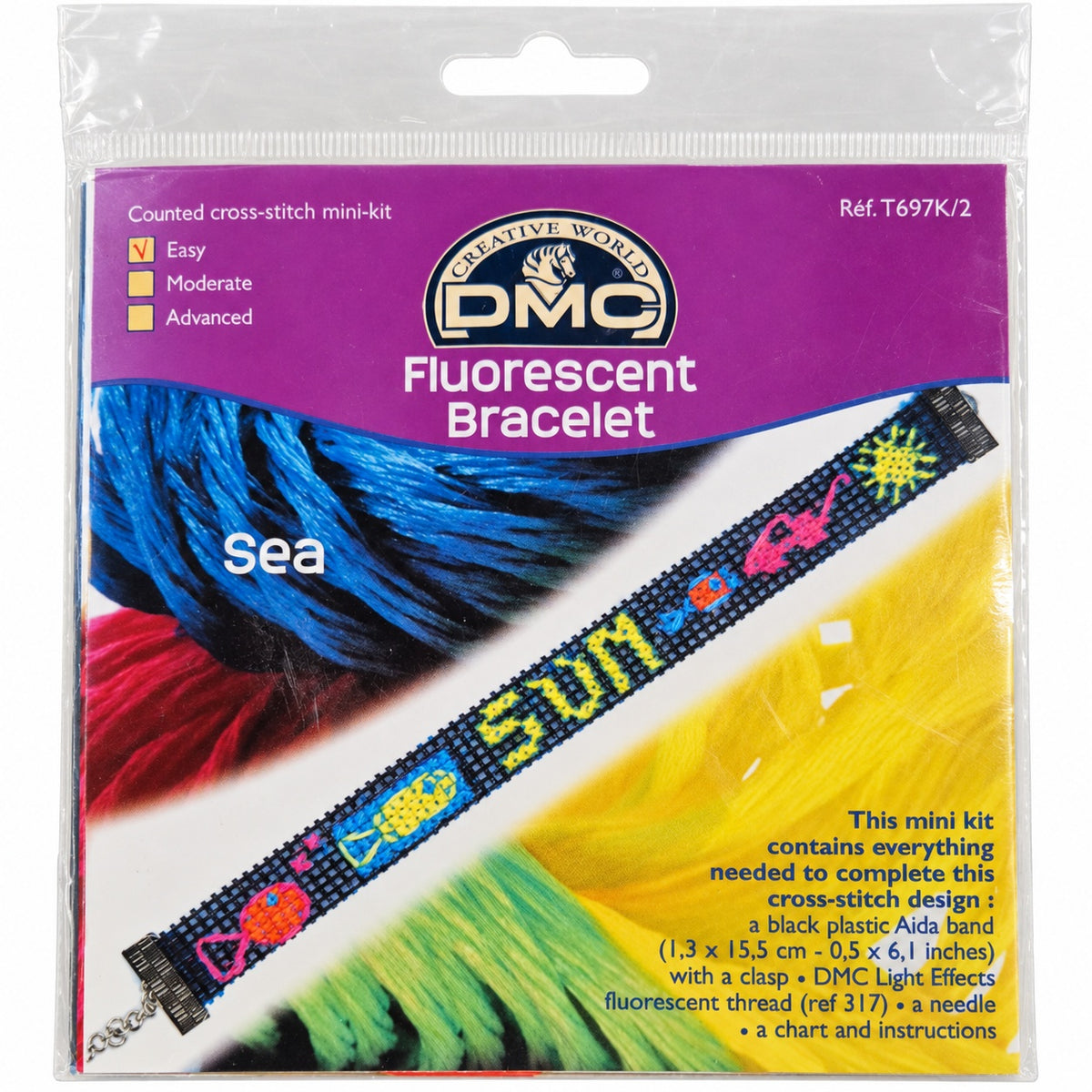 DMC Fluorescent Bracelet – nybörjare lätta 