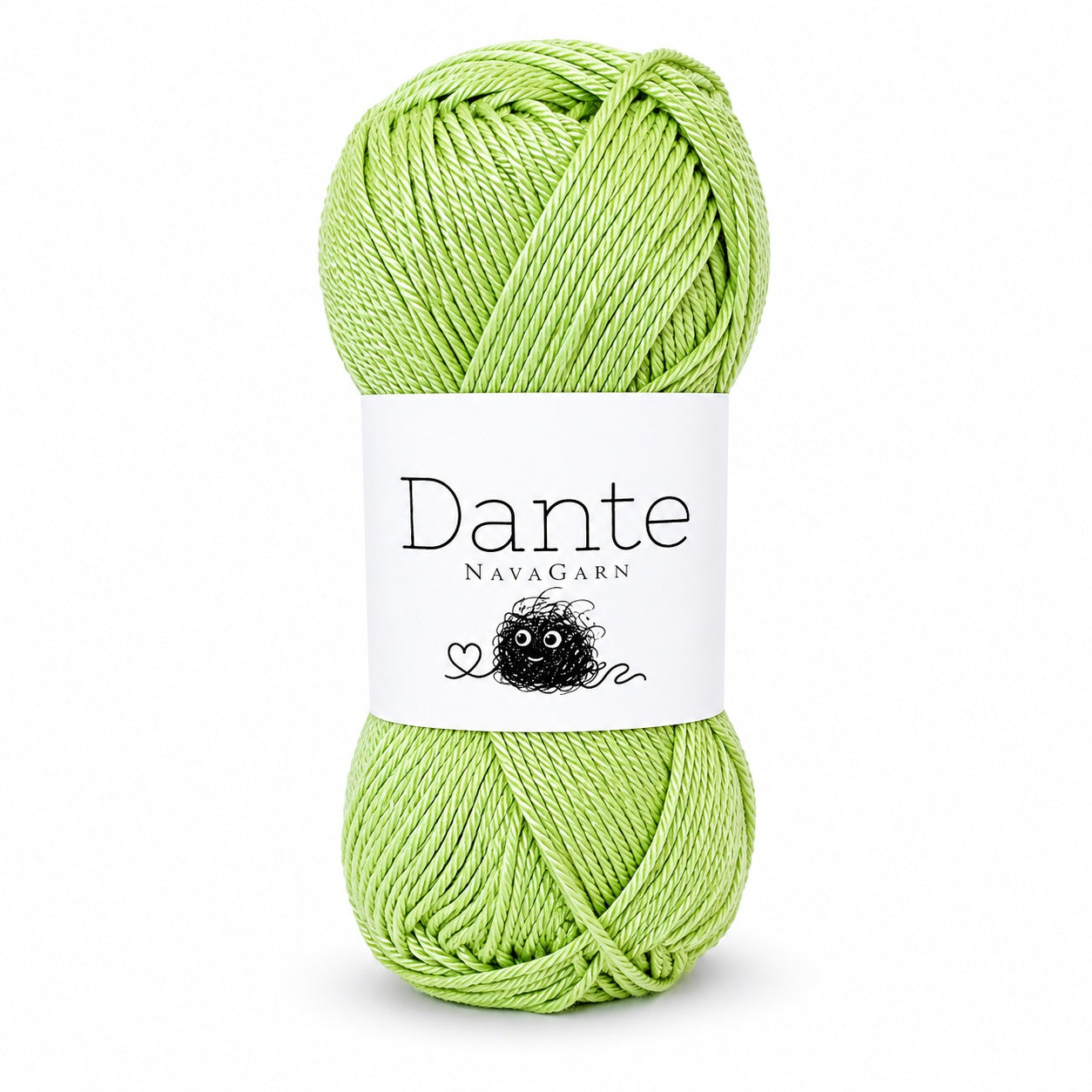 Dante navagarn merceriserad och gasserad bomull lime