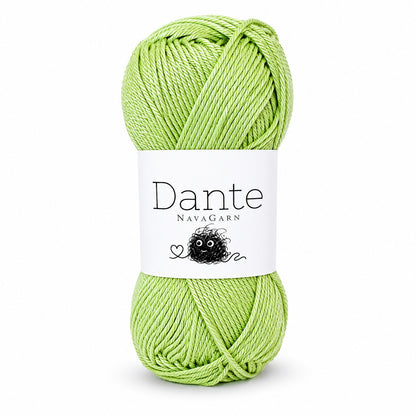 Dante navagarn merceriserad och gasserad bomull lime