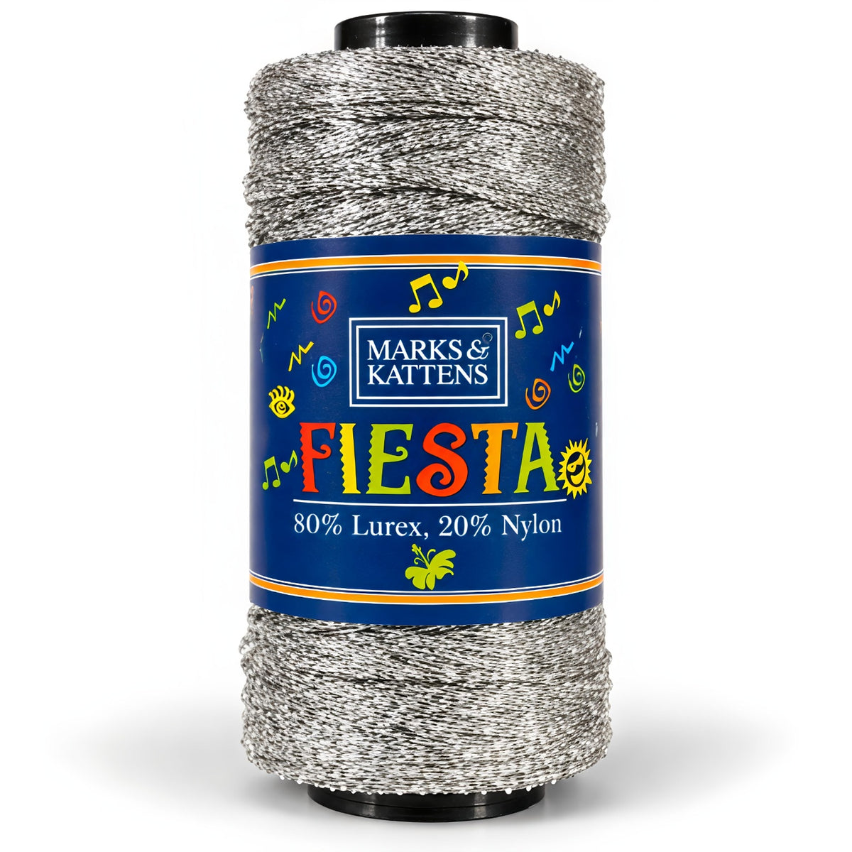 Fiesta Silver – Glittergarn i Lurex 25 g