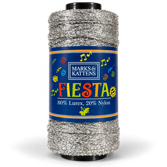 Fiesta Silver – Glittergarn i Lurex 25 g