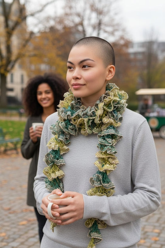 Glamour Cewec Virkgarn - Lyxigt Sjalgarn med Glitter