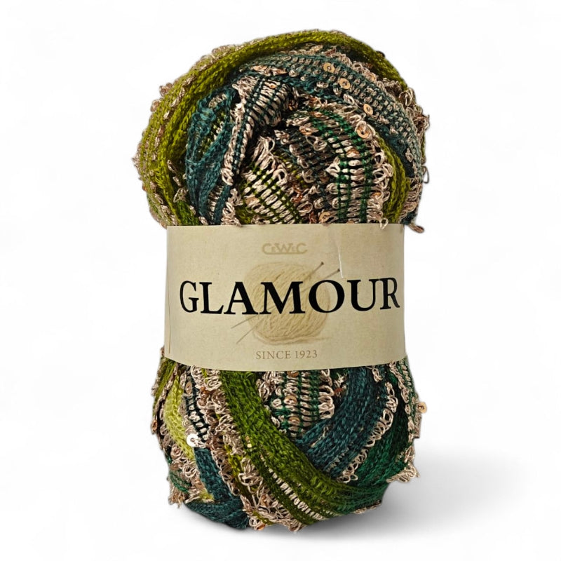 Glamour Cewec Virkgarn - Lyxigt Sjalgarn med Glitter