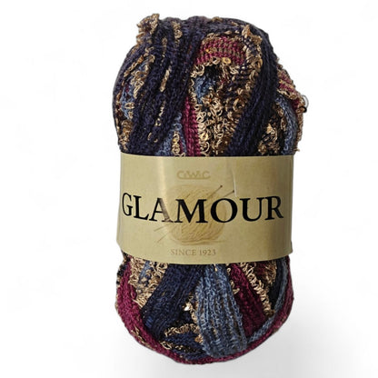 Glamour Cewec Virkgarn - Lyxigt Sjalgarn med Glitter