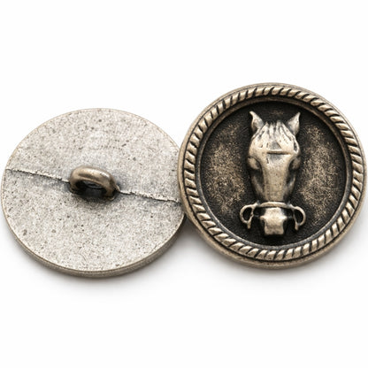 Metallknapp häst