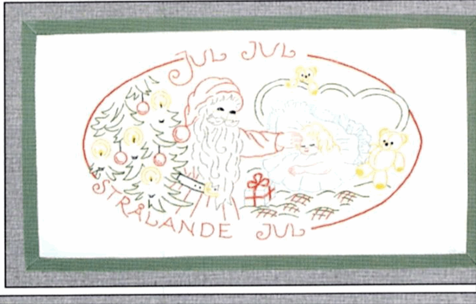 ✨ Strålande Jul Bonad Permin 70-7728 - Tomtebonad 50x38cm.