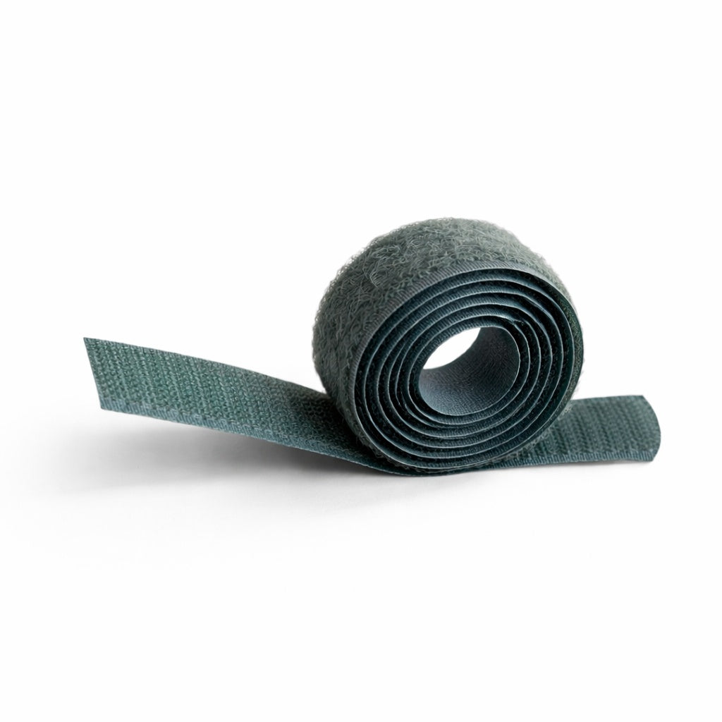 Kardborreband 20mm grå