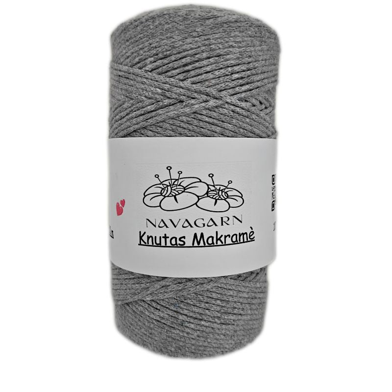 Knutas Makramégarn 2 mm – Bomull 250 g (250 m)ljusbrun