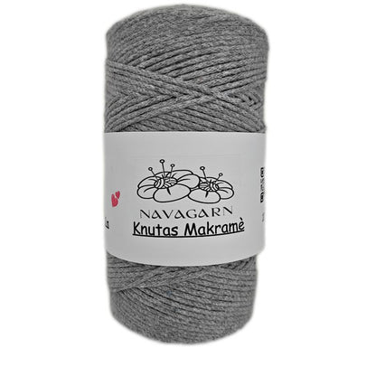 Knutas Makramégarn 2 mm – Bomull 250 g (250 m)ljusbrun