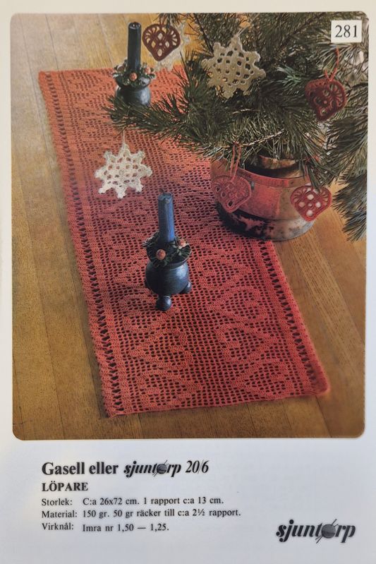 Löpare med Hjärtan - Virkmönster Sjuntorp 281